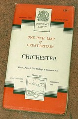 1960 OS Ordnance Survey One Inch Map, of Chichester, Sheet 181