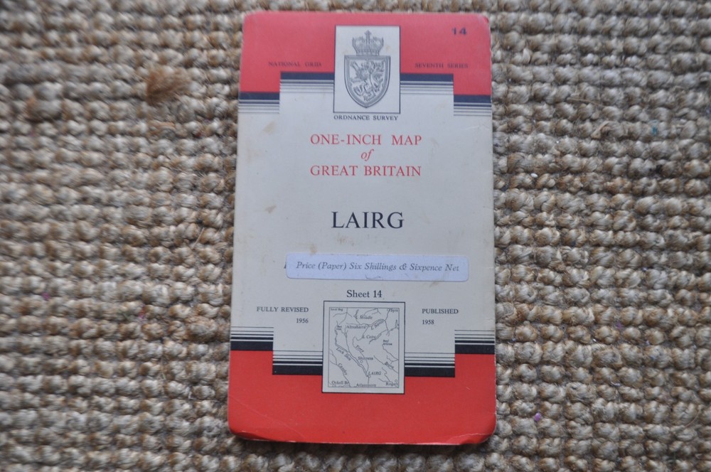 Ordnance Survey Sheet 14 Lairg, 7th Series 1958