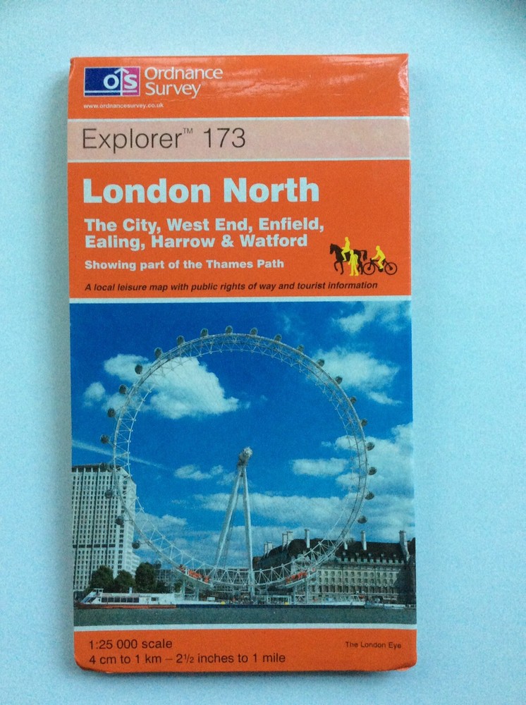 Ordnance Survey Explorer Map 173 London North 1:25 000