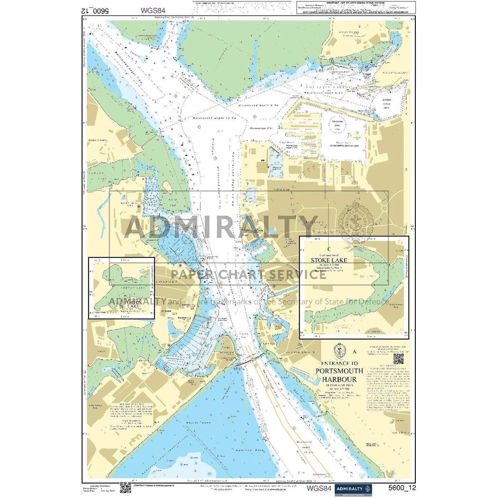 Admiralty Small Craft Chart 5600_12: Entrance to Portsmouth Harbour