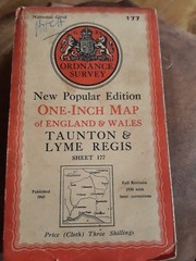 Ordnance Survey New Popular Edition 1″ map Taunton & Lyme Regis 177 (cloth) 1946