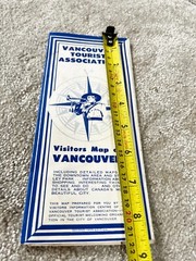 VINTAGE VANCOUVER TOURIST ASSOCIATION MAP 1955 2ND EDITION
