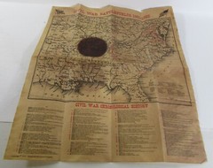 Civil War Battlefields 1861-1865 Chronological MAP (1977) Historical Documents