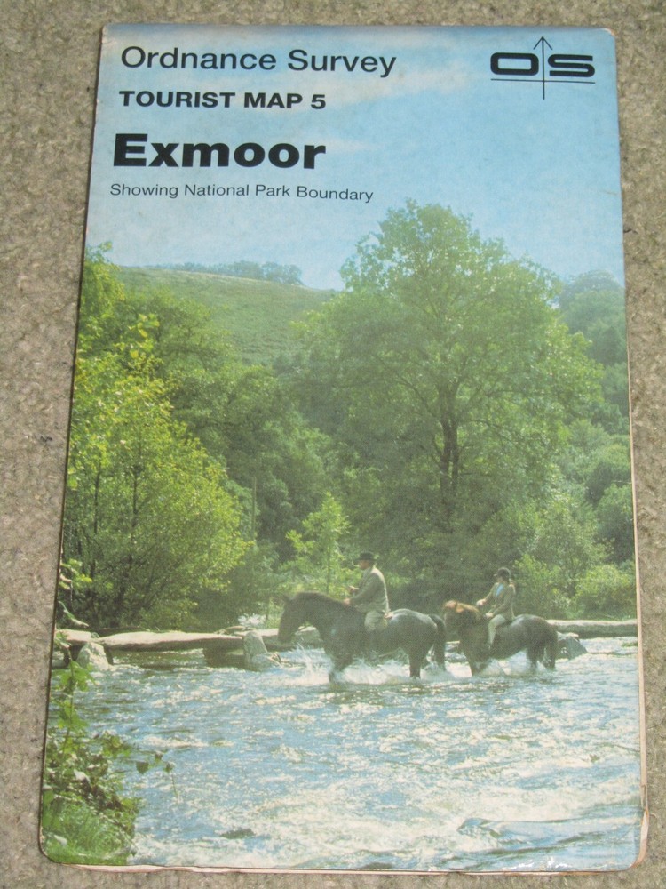 OS Ordnance Survey 1″ to 1 mile Tourist Map 5 – Exmoor – 1982 edition