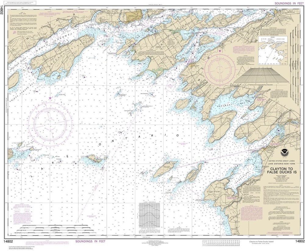 Clayton to False Ducks ls. | Waterproof NOAA Chart 14802