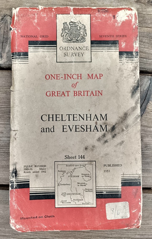 CHELTENHAM EVESHAM Ordnance Survey One-Inch Map Sheet 144 7th Series 1953 (1962)