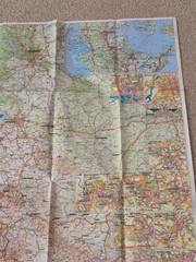 Vintage Ford Customer Service Folding Map Of Germany 1984