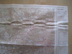 Ordnance survey map Landranger series West London sheet 176 scale 1:50 000