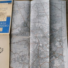 Ordnance Survey 51/29 London Finchley Barnet region 1947 2.5 inches to 1 mile