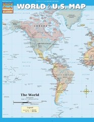 World & U.S. Map, BarCharts Inc.