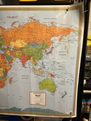 Rand McNally World Map – M Series Teacher Classroom laminated Homeschool Class