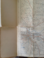Ordnance Survey Map Reading region 1947 vintage 2.5 inches to 1 mile