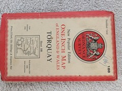Vintage 1946 OS TORQUAY clot One Inch Ordnance Survey Map Sheet 188 Contour.