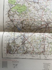 Vintage 1950 OS War Office Map Of Burton Upon Trent, Tamworth & Derby