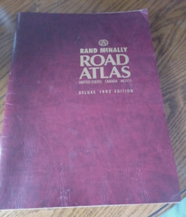 North American Road Atlas Rand McNally USA Canada Mexico ‘95 Faux Leather VTG