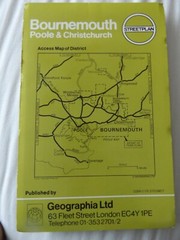 GEOGRAPHIA STREET PLAN OF BOURNEMOUTH POOLE AND CHRISTCHURCH PAPERBACK