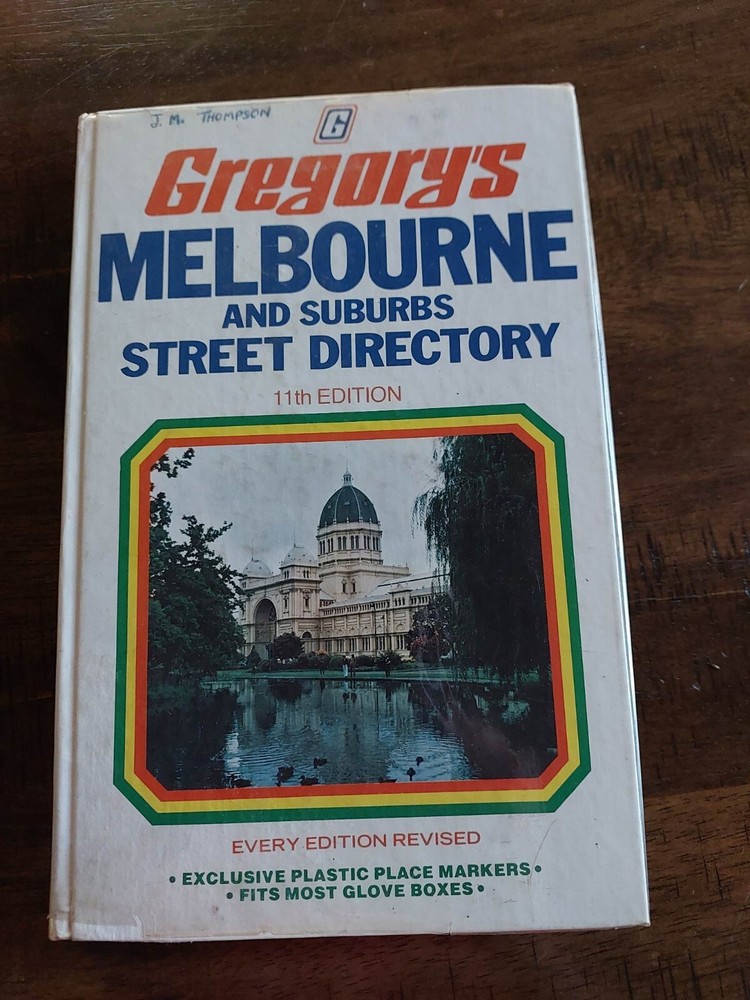 11TH EDITION GREGORY’S MELBOURNE & SUBURBS STREET DIRECTORY – WITH COVER – 1977