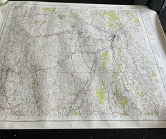 Ordnance Survey SALISBURY Wall Sheet Map NO 167 One-Inch MAP 1947 REvised ed