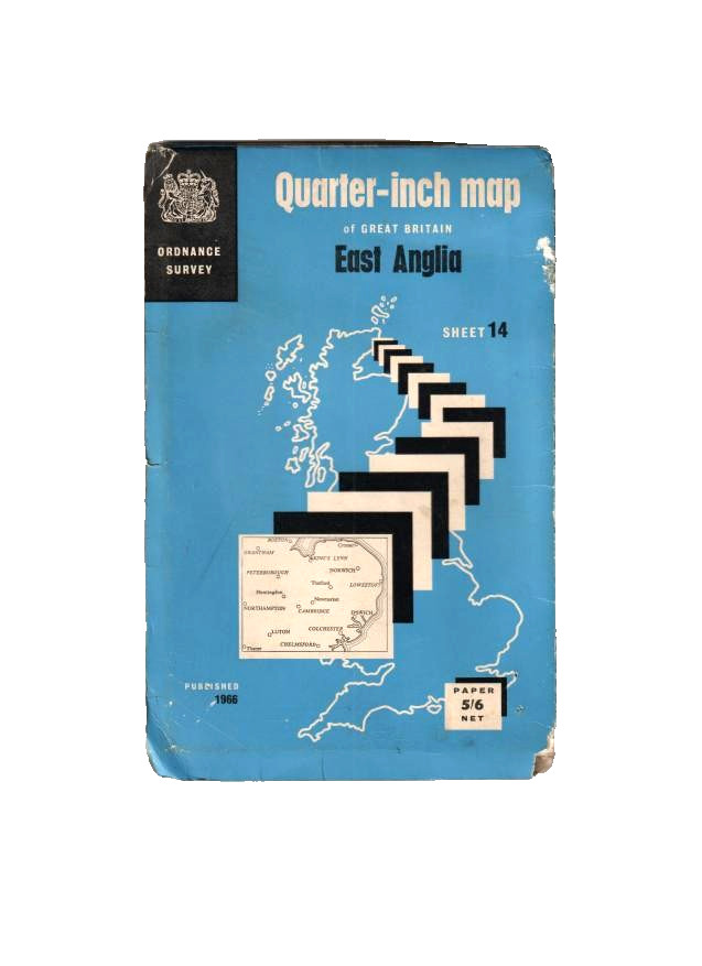 EAST ANGLIA – Ordnance Survey quarter inch map