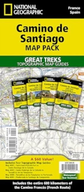 Camino de Santiago Map Map Pack Bundle by Nat Geo Maps (Sheet map, folded)