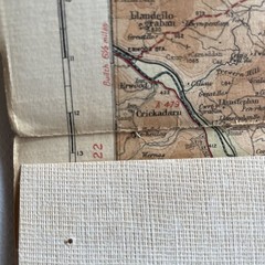 Hereford Vintage Bartholomew’s Half-Inch Contoured cloth mounted Map Sheet 23