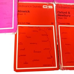 Ordnance Survey Landranger Maps Lot of 10 Aylesbury Cardiff Oxford Alnwick Prelo