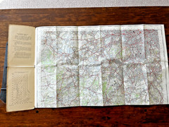 OS Ordnance Survey One Inch Cloth Map, of London S.W. Sheet 170, 1959