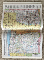 Vtg. 1992 Rand McNally US Road Atlas Color Highway Maps w/ Canada Mexico 96 page
