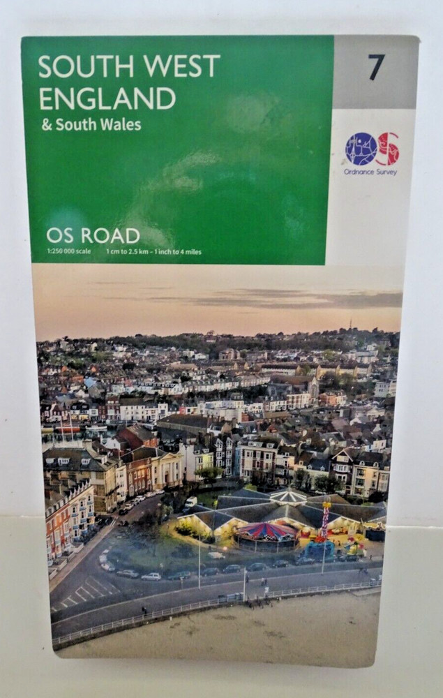 Ordnance Survey Road Map – Sheet 7 – South West England & S Wales – 1 in to 4 ml