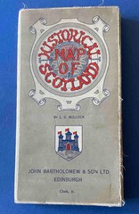 Bartholomew’s Historical Map of Scotland 1952 by L.G. Bullock Cloth