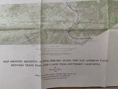 1969 USGS So. California Map SAN ANDREAS FAULT BETWEEN TEJON PASS AND CAJON PASS