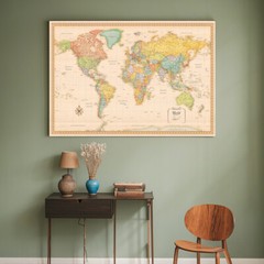 60*96cm 45*73cm Map Of The World Poster Educational School Wall Art Gift Decor