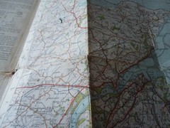 vintage 1947 snowdon ordnance survey map-hard cover
