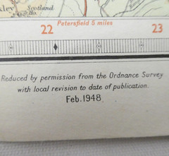 Bartholomews Revised Half Inch Sheet Map on Linen No.8 Salisbury Plain 1948