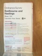 1974 Ordnance Survey Landranger First Series Map 199 Eastbourne And Hastings