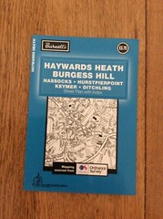 Haywards Heath/Burgess Hill/Hassocks Fold out street map with index Black/White