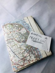 Map Preston Fold Out Vintage ra
