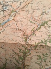1921 Ordnance Survey One Inch Contoured Road Map 59 Dolgelley And Lake Vyrnwy