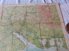 VINTAGE BARTHOLOMEW’S HALF INCH TO MILE CLOTH MAP NEW FORST & ISLE OF WIGHT 33