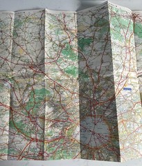 1968 MICHELIN French road map – Paris and around Paris (Environs de Paris)