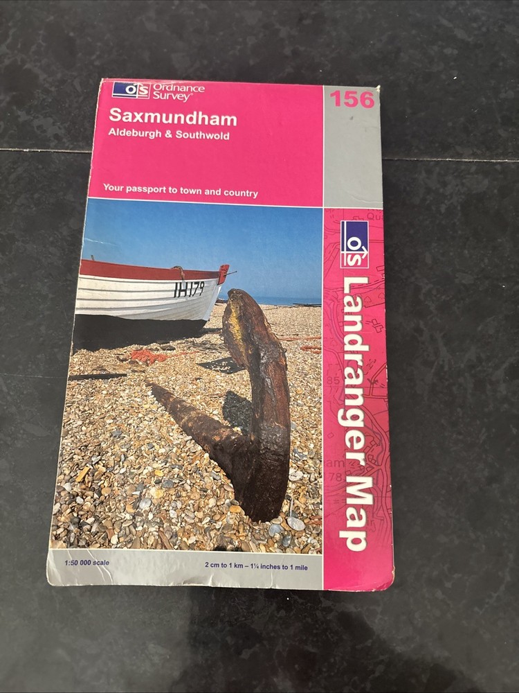 Ordnance Survey Landranger Map Saxmundham, Aldeburgh & Southwold #156