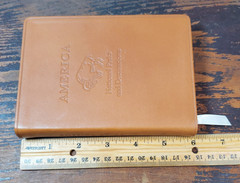 America National Parks Destinations 2002 Tan Soft Leather Atlas Book 4 3/8″ x 6″