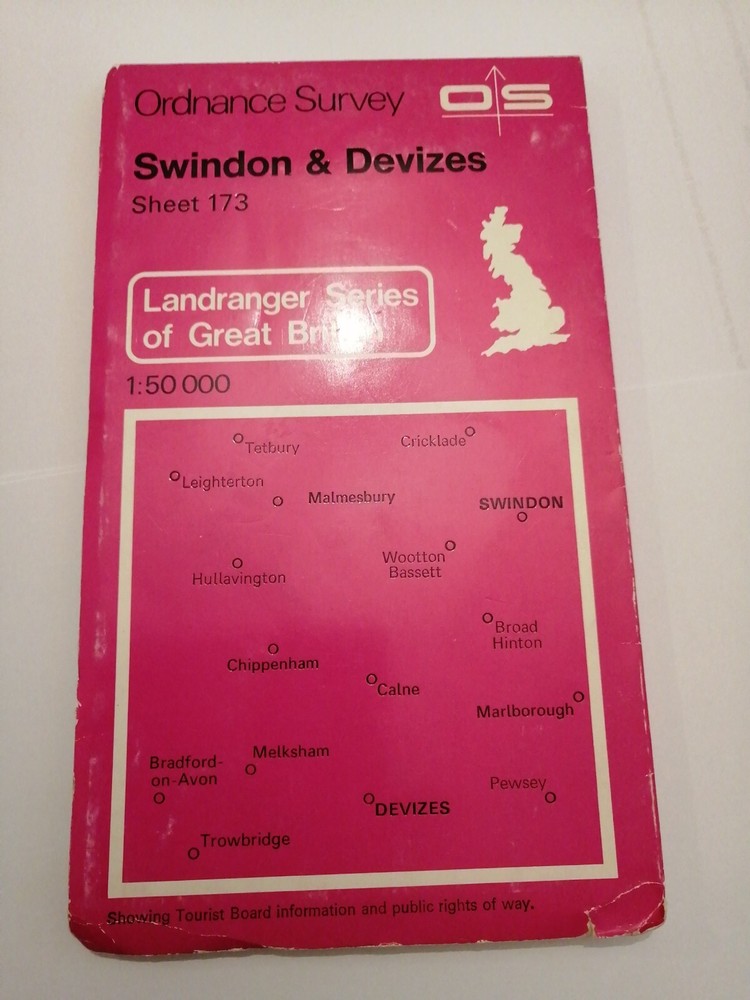 Ordnance Survey Landranger 1:50,000 Swindon & Devizes 173