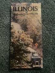 1985 1986 Illinois official highway state road map