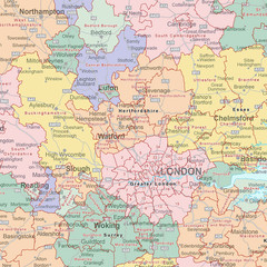 UK Local Authorities – Large Wall Map