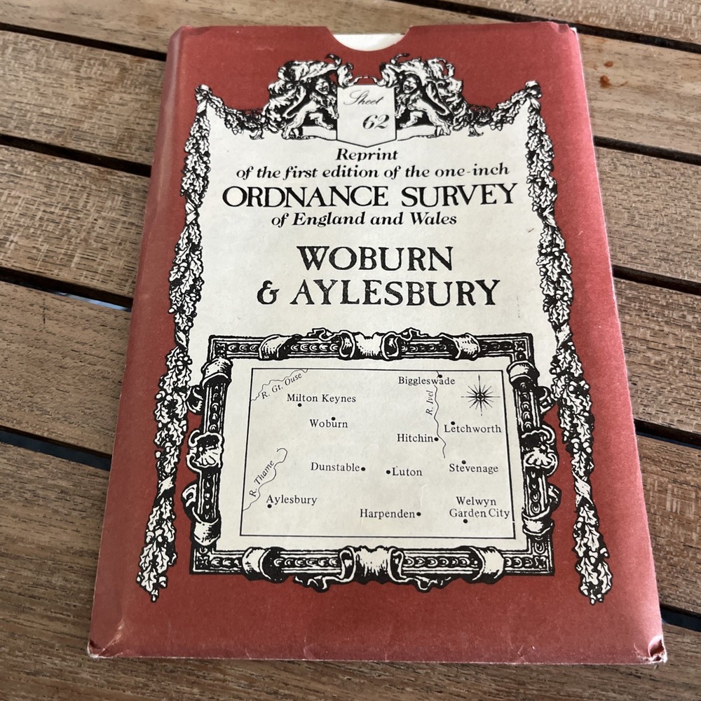 Sheet 62 Woburn Aylesbury Ordnance Survey Reprint Vintage Map