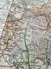 Bartholomew Map Wye Valley Hereford Vintage 70s 1971 Paper ½” Free Post UK