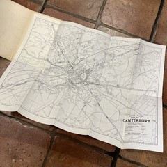 Pre 1970 Geographers Map Co Ltd Town Map Of Canterbury