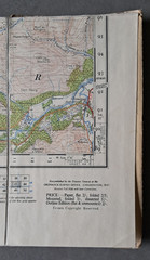 Ordnance Survey 1 inch map Kingussie sheet 43 1947 cloth dissected