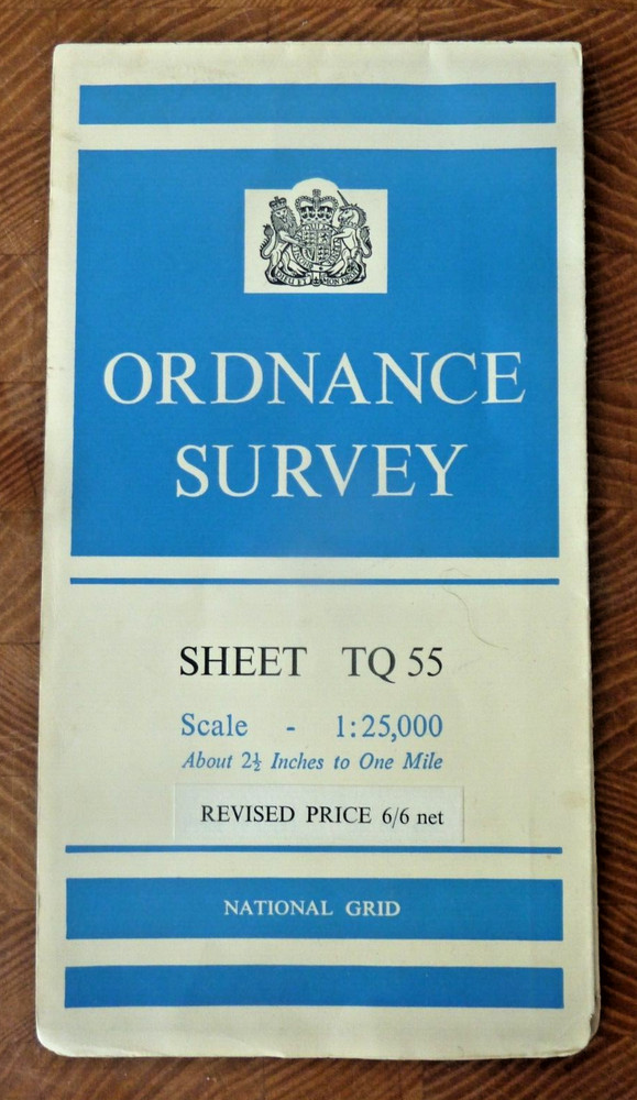 OS Paper Map 1: 25000 Sheet TQ 55 Sevonoaks Dunton Green Otford Kemsing